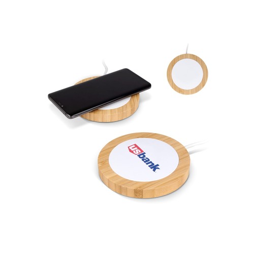 Chargeur sans fil bambou & RABS 15W personnalisé