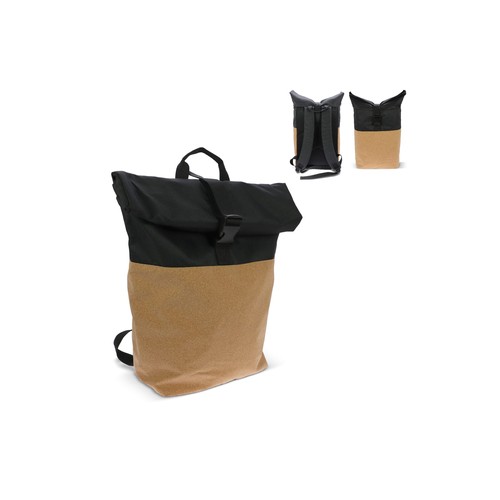 Sac à dos à roulettes personnalisé en liège et R-PET 18L