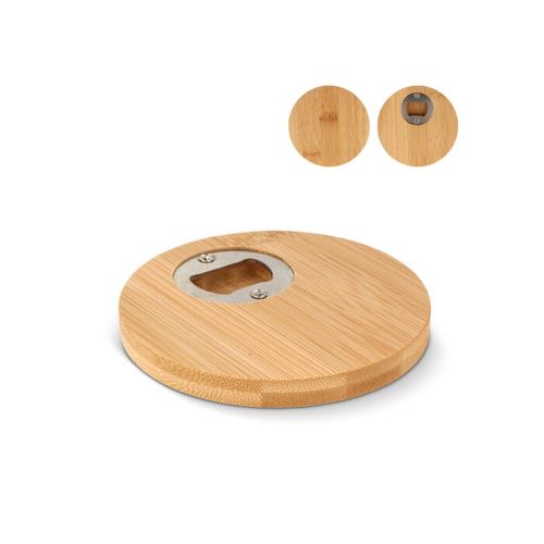 Sous-verre et décapsuleur en bambou - 1