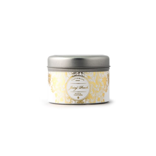 Victorian Sense Tinbox Juicy Peach Bougie Parfumée Personnalisée