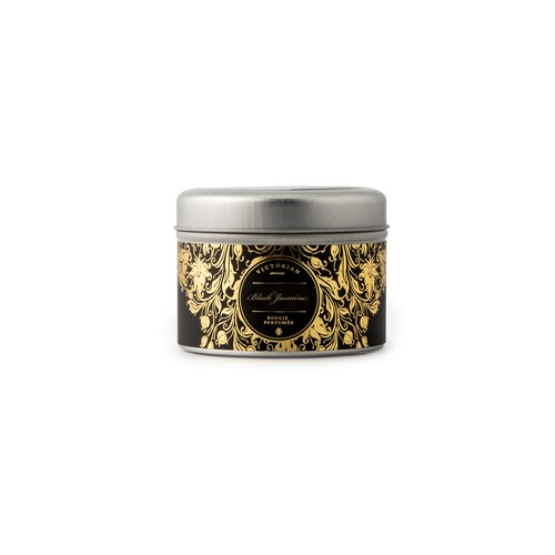 Bougie parfumée personnalisée Victorian Sense Tinbox Noir Jasmine