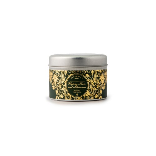 Victorian Tinbox Sense Waitery Pear & Blossoms bougie parfumée personnalisée