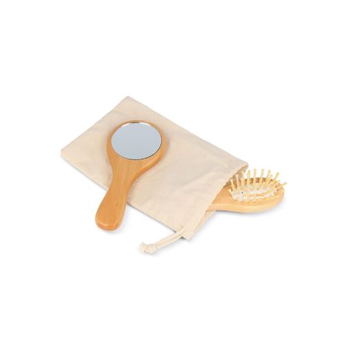 Set de brosses et miroirs en bois Schima superba - 2