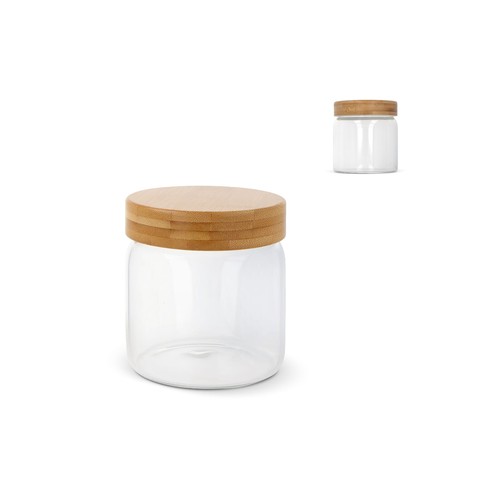 Boîte en verre & bambou 600ml personnalisée