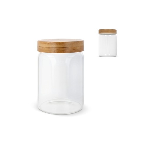 Boîte en verre & bambou 900ml personnalisée