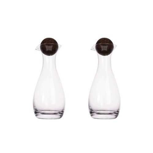 Sagaform Nature Carafes à huile/vinaigre personnalisé avec bouchons en liège 2 pièces 300ml