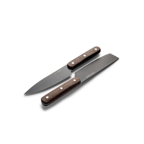 Orrefors Jernverk set de 2 couteaux, noir & bois - 2