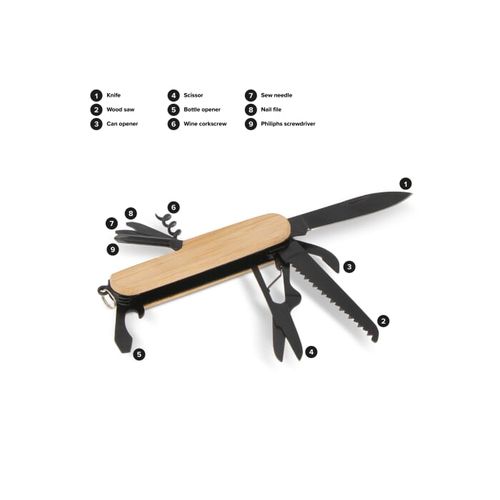 Multi-outils en bambou 9 fonctions - 5