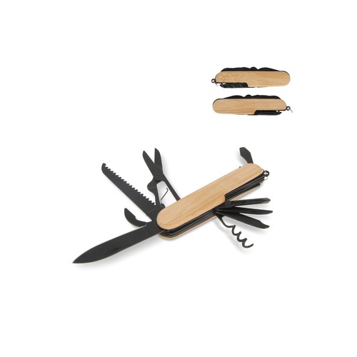 Multi-outils en bambou 9 fonctions personnalisé