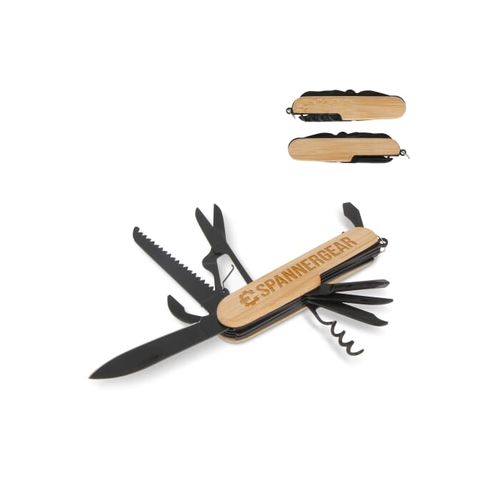 Multi-outils en bambou 9 fonctions - 1