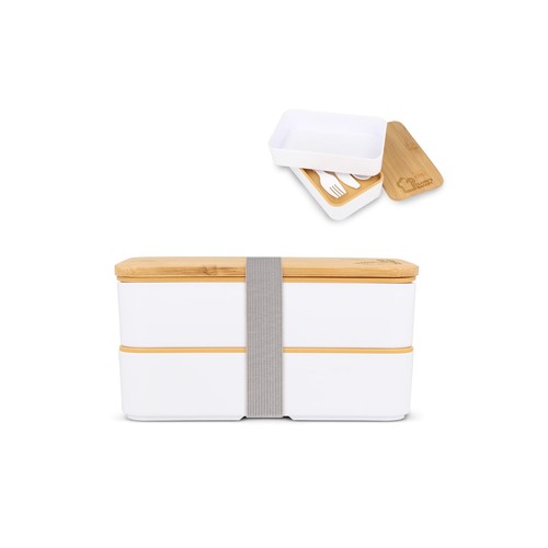 Boîte à lunch Bento R-PP & Bambou personnalisée