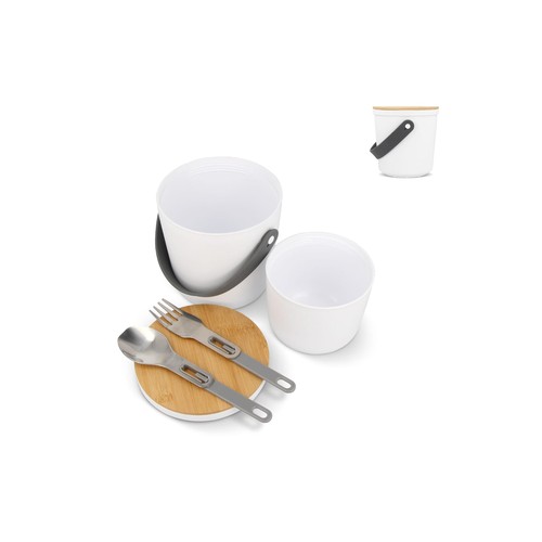 Boite à lunch PP et bamboo personnalisée
