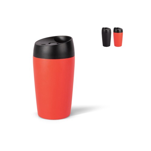 Mug de voyage personnalisé Sagaform Loke avec finition caoutchoutée 240ml