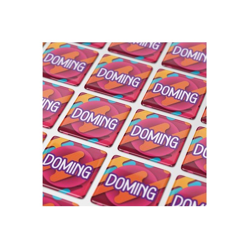 Doming Carré 30x30 mm personnalisé