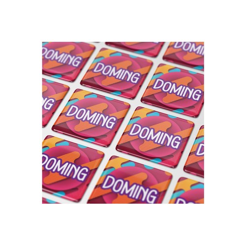 Doming Carré 50x50 mm personnalisé