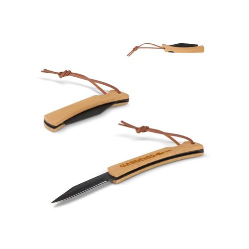 Couteau de poche en bambou - 1
