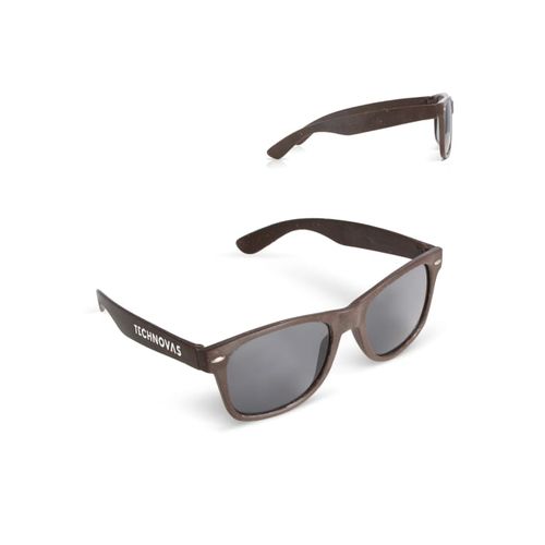 Lunettes de soleil Justin café-fibre UV400, Toppoint, SEVENTY FIVE, Été, seventy5, seventyfive, objetpub, objetmedia, marquage, personnalisable, objet publicitaire personnalisé, objet publicitaire personnalisable, textile publicitaire personnalisé, textile publicitaire personnalisable, PLV, Signalétique, goodies