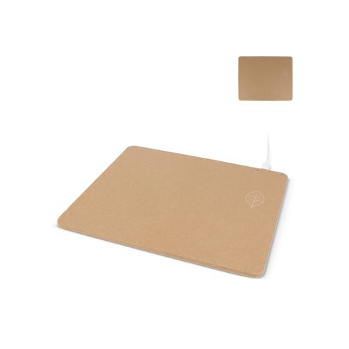 Tapis de souris avec chargeur sans fil en papier recyclé