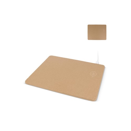 Tapis de souris avec chargeur sans fil en papier recyclé personnalisé