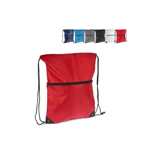 Sac à cordon 210T R-PET avec fermeture éclair personnalisé