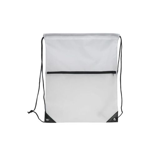 Sac à cordon 210T R-PET avec fermeture éclair - 3