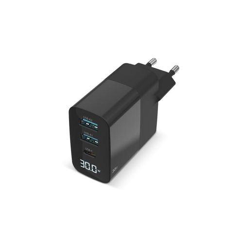 Sitecom CH-1001 30W GaN Power Delivery Wall Charger with LED display - 1