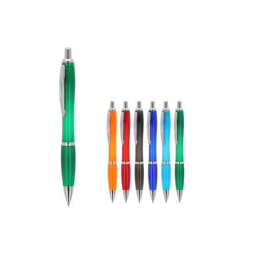 Stylo-bille Hawaï transparent Ocean Bound Plastic personnalisé