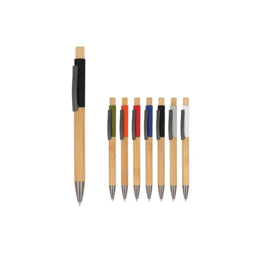 Stylo-bille Madrid bambou personnalisé