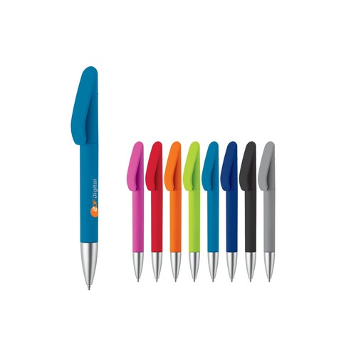 Stylo-bille Slash soft touch R-ABS personnalisé