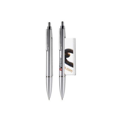 Stylo bille bannière argent personnalisé