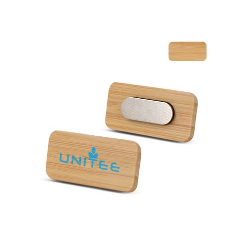 Badge en bambou avec aimant - 1
