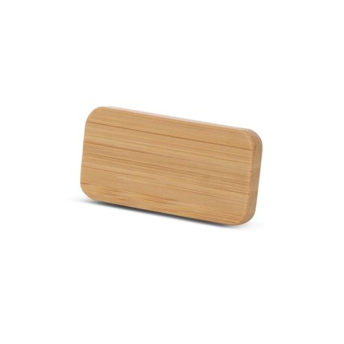 Badge nominatif en bambou avec épingle - 2