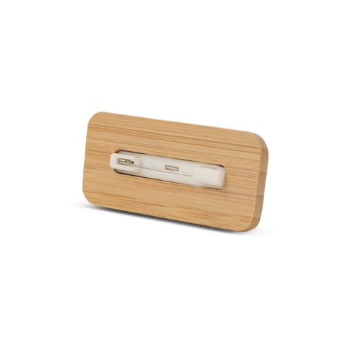 Badge nominatif en bambou avec épingle - 4