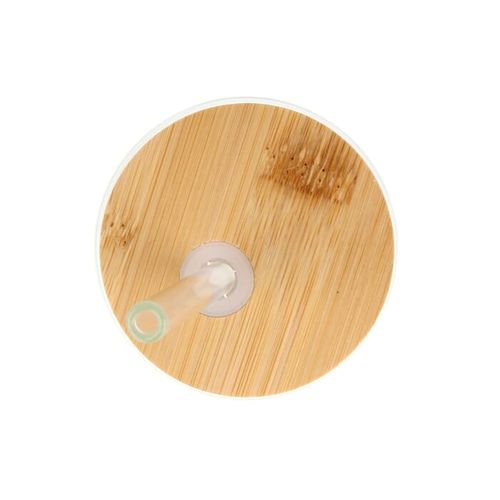 Verre avec couvercle en bambou et paille 450 ml - 4