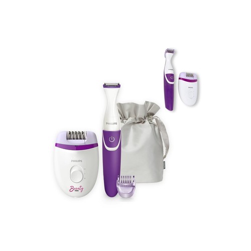 BRP505|Philips Satinelle épilateur compact filaire et tondeuse bikini sans fil personnalisé