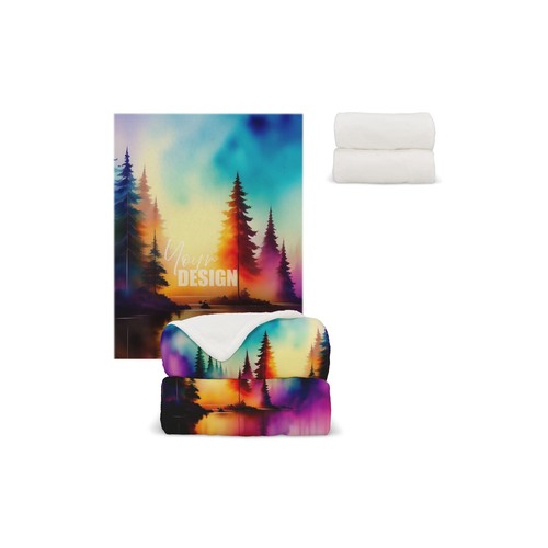 Couverture en polaire corail  OEKO-TEX®  sublimation 130 x 170 cm 270 g/m² - 1