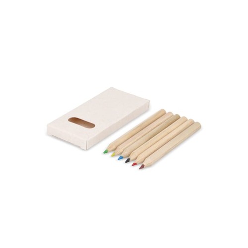 6 crayons de couleur dans une boîte en brique de lait recyclé - 2