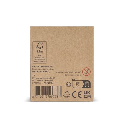 Set de coloriage de 8 pièces dans une boîte kraft - 4