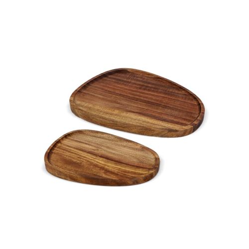 InSideOut 2 paquets de plateaux en bois de forme organique - 4