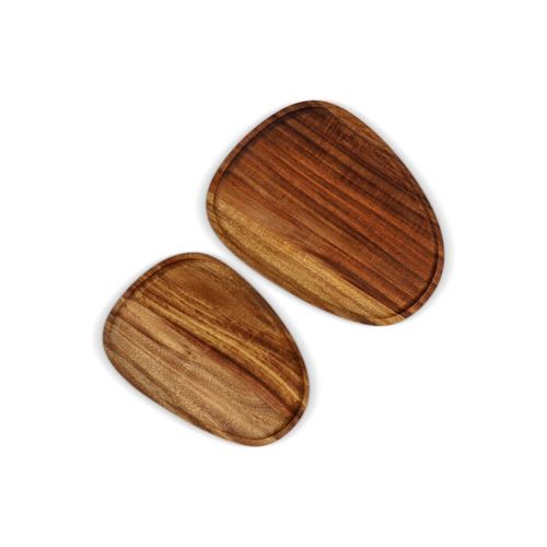 InSideOut 2 paquets de plateaux en bois de forme organique - 3