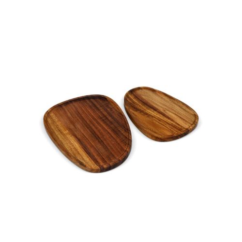 InSideOut 2 paquets de plateaux en bois de forme organique - 3
