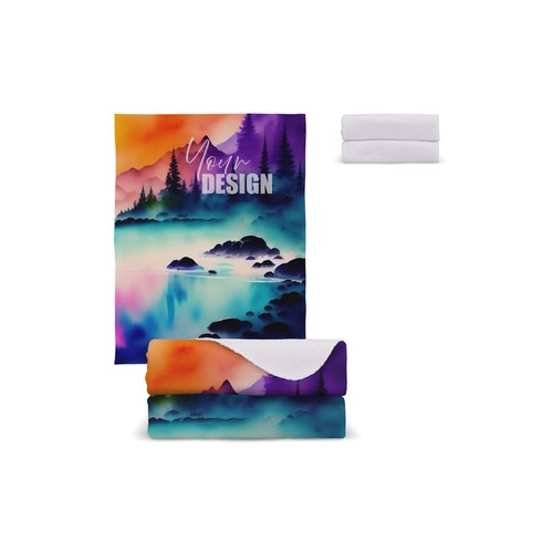 Couverture polaire personnalisée à sublimation 130x170 cm 290g/m²