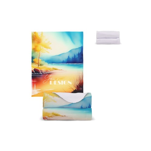 Couverture polaire OEKO-TEX® sublimation 120 x 150 cm 190 g/m² - 1