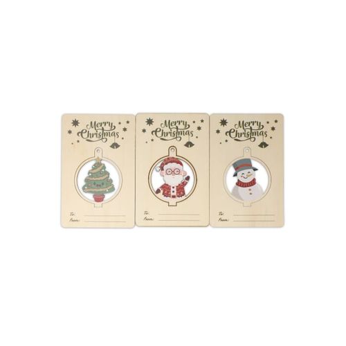 InSideOut Ornement de Noël en bois set de 3 - 3