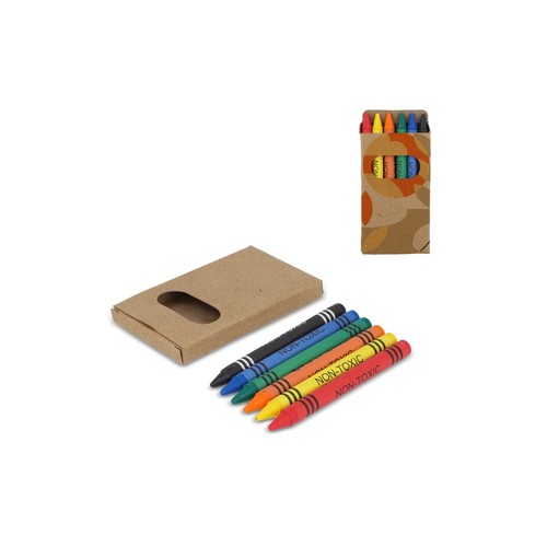 6 crayons de couleur personnalisés dans une boîte de bricolage