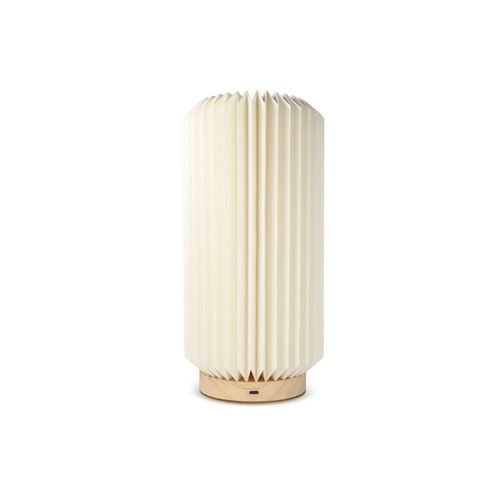 Lampe LED en papier pliable Coollux Aurora Tall sur base en bois, 32cm - 9