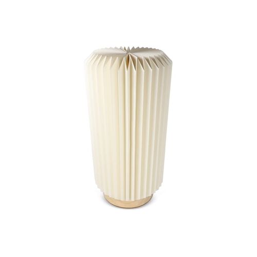 Lampe LED en papier pliable Coollux Aurora Tall sur base en bois, 32cm - 4
