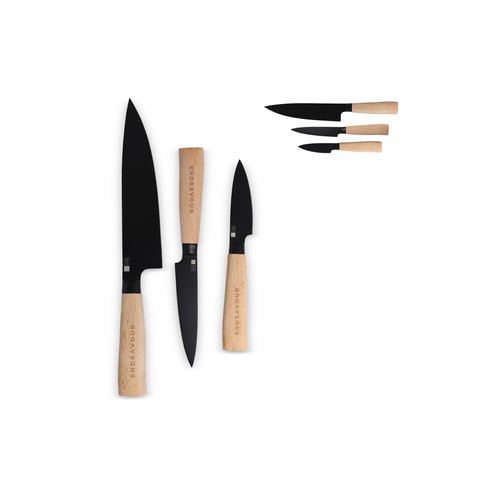 InSideOut Set de couteaux essentiels personnalisé 3 pièces Ravn