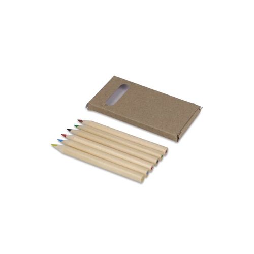 6 crayons de couleur dans une boîte kraft - 3