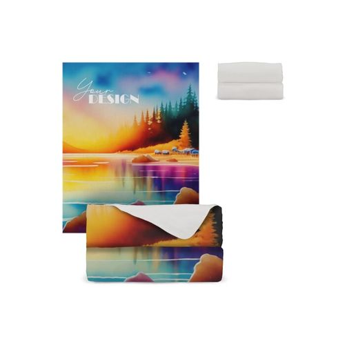 Couverture en polaire R-PET avec sublimation 120 x 150 cm 250 g/m²